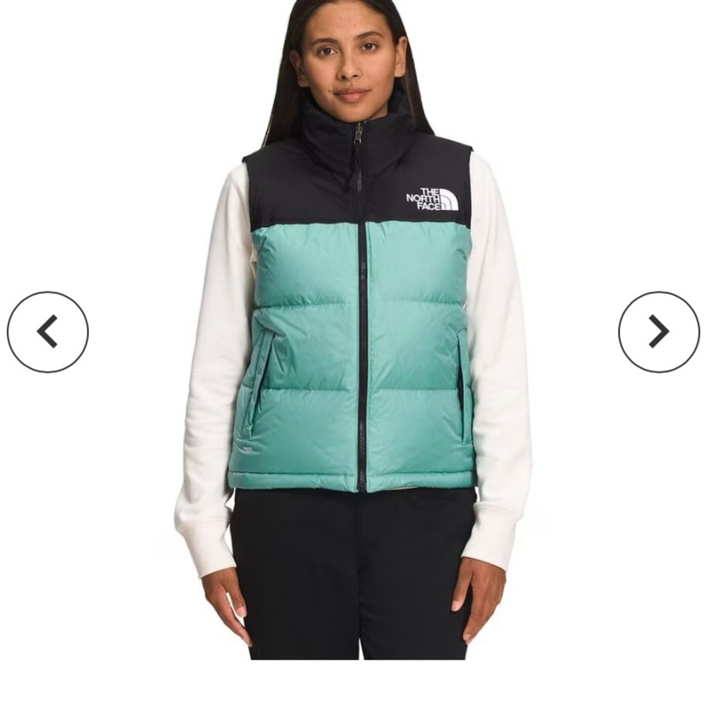 North face nuptse 1996 vest in wasabi
